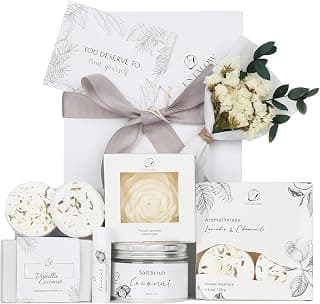 Spa Gifts for Women Coconut Lavender Home Spa Set Birthday Gift Baskets