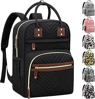 Tenot Diaper Bag Backpack for Women Large Capacity with Insulated Pockets Multifunctional Diaper Bags For Baby Girl Boy Waterproof Baby Bags For Mama Maternity Travel Bag Black