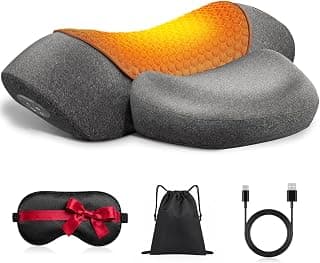 3-in-1 Rechargeable Neck Cervical Traction Device with Heat, Massage, Electric Stretch, Ergonomic Shoulder Relaxer,Grey