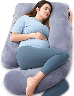 Removable Cover, Support for Back, Legs, Belly, Hips for Pregnant Women, Side Sleeper, Pregnancy Gifts & Essentials, 57 Inch