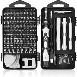115-in-1 Precision Screwdriver Set, Electronics Repair Tool Kit Micro Bit with Flexible Shaft for Phone, Mac, Computer, Watch, Console, Doorbell, Electronic, Tools Gift