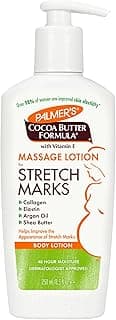 Palmer's Stretch Marks Body Lotion for Pregnancy & Weight Changes (8.5 Oz) | Pregnancy Skin Care, Belly Cream Massage Helps Soften & Plump Skin, Collagen, Elastin, Argan OIl & Shea Butter, 48hr Moisture