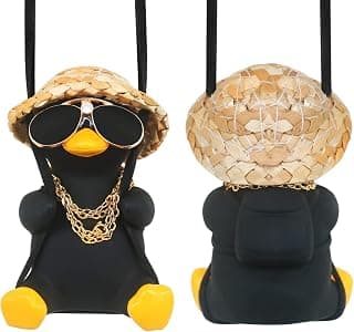 Amazon Deal Alert: Cool Car Accessories for Men Funny Truck Rear View Mirrors Charms Stuff Automotive Mirror Hanging Things Black Swinging Duck Ornaments for Boys Cute Dashboard Decorations Gifts Hippie Auto Must Haves