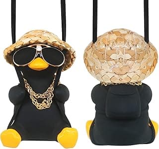 Amazon Deal Alert: Cool Car Accessories for Men Funny Truck Rear View Mirrors Charms Stuff Automotive Mirror Hanging Things Black Swinging Duck Ornaments for Boys Cute Dashboard Decorations Gifts Hippie Auto Must Haves
