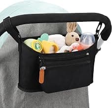 Accmor Universal Stroller Organizer with Detachable Phone Bag, Stroller Bag Caddy Organizer Stroller Accessories for Uppababy, Baby Jogger, Nuna, Doona, Britax Strollers