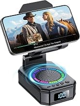 Gifts for Men Women, Cell Phone Stand with Wireless Bluetooth Speaker and Colorful LED Lights, 4-in-1 Multifunctional Phone Holder Support Fast Charging, Adjustable Desktop Stand, Best Gifts