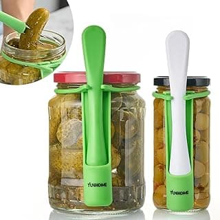 2 Pack Pickle Fork for The Jar, Pickle Grabber Tool, Stainless Steel Olive Grabber Tool, Deep Jar Vegetable Grabber for Olive, Unique Kitchen Gadgets