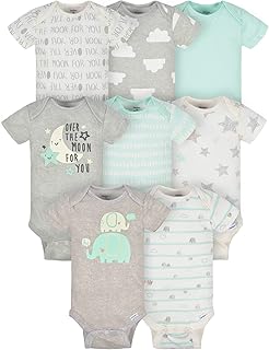 Unisex-Baby 8-pack Short Sleeve Onesies Bodysuits
