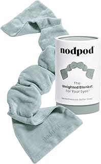 nodpod Patented Gentle Pressure Sleep Mask, Weighted Eye Mask | Patented Light Blocking Design for Sleeping, Travel & Relaxation, Bead Filled, Machine Washable, BPA-Free, Sage