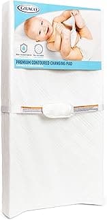 Graco Premium Contoured Changing Pad – GREENGUARD Gold Certified, Water-Resistant, Ultra-Soft Buckle Cover, Contoured Baby Changing Pad, Fits Most Standard-Size Changing Toppers, Non-Skid Bottom