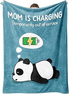Craftique Mom Birthday Gifts, Funny Gifts for Mom- Mom's Charging Blanket- Moms Gift for Women from Daughter Son Husband, Super Soft Blanket Throw for Napping Travel, 60”×50”