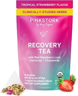 Organic Red Raspberry Leaf with Chamomile, Caffeine-Free, Hormone Balance for Women, Postpartum Essentials