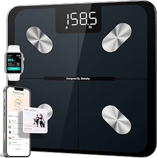 HSA Eligible, Bathroom Scale with Muscle Mass, Accurate Measurements, Bluetooth App Sync, LED Display and Tempered Glass