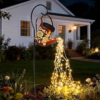 Sunflowers Solar Lights Outdoor Garden Sunflower Gifts, Gardening Gifts, Solar Watering Can Lantern Gifts for Mom Grandma Women, Patio, Yard, Pathway Lantern Decoration Gifts for Mom Grandma Women