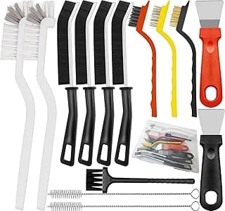 15PCS Crevice Cleaning Brush Grout Brush, Straw Cleaner Brush, Hard Bristle Cleaning Supplies for Bathroom, Kitchen, Window Sill, Tile Corners & Household Deep Cleaning