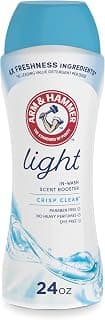 ARM & HAMMER Light Laundry Scent Booster, Crisp Clean Scent, 24 Oz | In-Wash Laundry Fragrance, No Heavy Perfumes, No Dyes, No Parabens, Laundry Additive