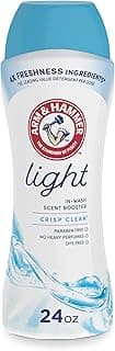 ARM & HAMMER Light Laundry Scent Booster, Crisp Clean Scent, 24 Oz | In-Wash Laundry Fragrance, No Heavy Perfumes, No Dyes, No Parabens, Laundry Additive