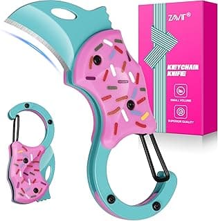 ZAVIT Small Pocket Knife for Women, EDC Box Cutter Gadgets, Gifts for Women Wife Sister, Gifts ldea for Camping Fishing Hiking, Christmas Birthday Gift, Everyday Carry Knife
