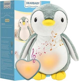 Baby Sleep Soother,Baby Registry Search Baby Soother Cry Baby Shower Gifts Auto Off Timer,Heartbeat Penguin Help Kids Go to Sleep Faster,Mother's Day Gifts