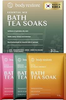 Spa Gift for Mom & Wife, Relaxing Botanical Bath Sachets for Stress Relief & Hydrated Skin, Self Care, Detox, Korean Beauty