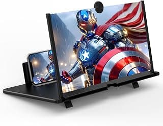 Is It Worth Buying: 18" Screen Magnifier for Mobile Phone,3D HD Cell Phone Magnifying Projector Screen Enlarger for Movies, Videos, and Gaming,Foldable Phone Stand with Screen Amplifier,Supports All Smartphones (Black)