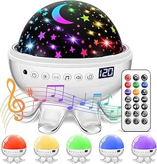Baby Sound Machine with 30 Soothing Sounds,Night Light Projector with Star | White Noise Machine for Sleep,31 Color&4 Films,Remote,Timer,Dimmable Sensory Light Toys for Autism,Egg Light,Baby&Kids Gifts
