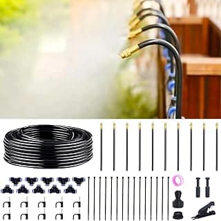 This Solves the Problem: 360° Adjustable Drip Irrigation System - 30FT Garden Watering System with 10 Nozzles, Garden Irrigation System, Greenhouse Accessories, Atomizing System for Yard, Lawn, Plants, 5/16 inch Tubing