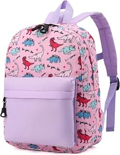 Little Kids Toddler Backpacks for Boys and Girls Preschool Backpack With Chest Strap (Dinosaur pink blue) One Size