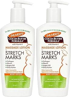 Palmer's Cocoa Butter Formula Massage Lotion with Collagen and Elastin | For Stretch Marks | Pregnancy Skin Care | With Argan Oil and Shea Butter | 8.5 oz Pack of 2