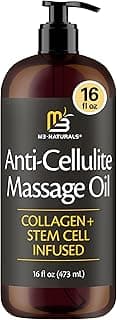 Firming Body Massage Oil with Collagen & Stem Cell – Helps Smooth The Appearance of Cellulite & Improve Skin Texture – Refreshing Aromatherapy Body Oil for Legs & Full Body – 16 Fl Oz