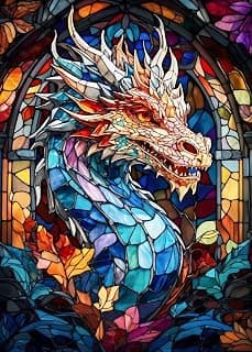 GMETNIC Dragon Diamond Painting Kits, Diamond Art Kits for Adults 5d Diamond Painting for Beginners, Wall Decor Gifts Round Diamonds Full Drill Pintura De Diamantes 12x16inch