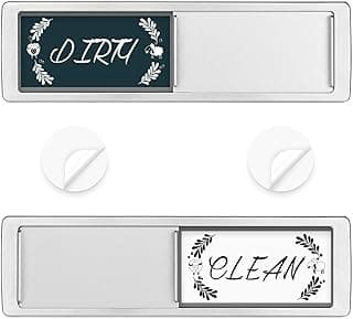 Dishwasher Magnet Clean Dirty Sign Shutter Only Changes When You Push It Non-Scratching Strong Magnet or Adhesive Options Indicator Tells Whether Dishes are Clean or Dirty (Deepblue)