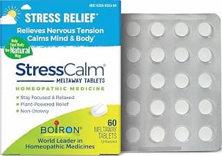 Boiron StressCalm Tablets for Relief of Stress, Anxiousness, Nervousness, Irritability, and Fatigue - 60 Count | For Stress, Anxiousness, Nervousness, Irritability, and Fatigue. Size: 60 Count.