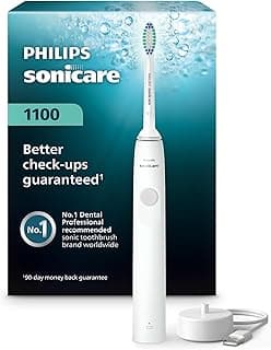 This Solves the Problem: Philips Sonicare 1100 Series Electric Toothbrush - Sonic Toothbrush with Advanced Sonic Technology, EasyStart, Smartimer & Quadpacer, White, Model HX3641/02