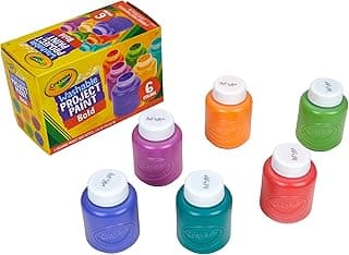 Crayola Washable Kids Paint (6ct), School Supplies, Painting Set for Kids, Spring Crafts, Art Teacher Gifts for Toddlers, Ages 3+