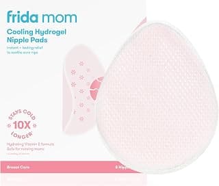 Frida Mom Nursing Pads, Cooling Hydrogel Nipple Pads for Hydration, 8ct | For Hydration and Soothing Sore Nipples, Breastfeeding Essential for New & Nursing Moms