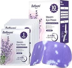 BeHoomi Steam Eye Mask, 10Packs Heated Eye Mask, Self Heating Disposable SPA Warm Compress for Eyes Sleep Mask, Travel Essentials & Relaxation Gifts for Women (Lavender Scent)