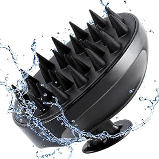 Sosoon Scalp Massager Shampoo Brush, Hair Scalp Scrubber Shower Hair Brush Head Massager for Stress Relax Hair Growth, Dandruff Brush Scalp Exfoliator for Women Men Kids Pets, Black