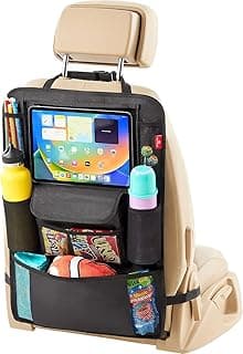 Helteko Car Seat Organizer, Ultra Version Kids Backseat Car Organizers and Storage, Waterproof Back Seat Protector Kick Mats with Tablet Holder 12 in, Car Accessories Interior and Travel Essentials.