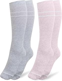 High compression soft stretchy stockings with a cushioned sole. Graduated moisture wicking support for all day comfort