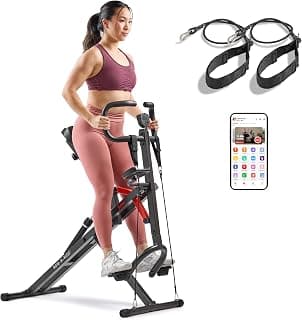 Adjustable Resistance, Up to 330LB Capacity, Full-Body Training, Adjustable Seat/Handle, SunnyFit App, Compact
