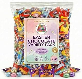 Budget Find You Need: Easter Candy Bulk Assorted Chocolate Variety Pack - 5 Lb Individually Wrapped Mix for Easter Basket Stuffers, Egg Hunt Fillers & Party Treats