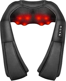 Neck Massager with Heat, Shiatsu Massager Deep Tissue 3D Kneading | for Neck, Back, Shoulder, Foot and Leg, for Relax Muscles at Home and Offie for Women and Men