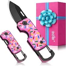Keychain Edc with 1.56inch Blade - Small Knife, Stocking Stuffers for Her Christmas, Box Cutter - Gadgets for Camping Hiking