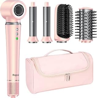 5 in 1 Hair Styling Kit with Travel Case, Multi Hair Styler Set for Curling, Straightening, Volumizing & Smoothing, Hot Air Brush with Ionic Care for Fast Styling at Home & Travel