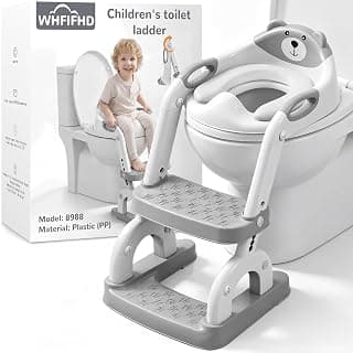 Potty Training Seat - for Kids Boys Girls, Adjustable Height with Splash Guard Soft Cushion Holds 200+ lbs Non Slip Foldable
