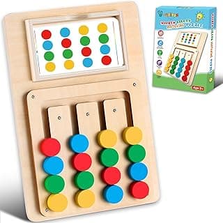 V-Opitos Color Matching Puzzle, Montessori Brain Teaser for Kids Ages 3-7 | Handheld travel game, road trip activity, screen-free play, boys and girls, Christmas and birthday gift