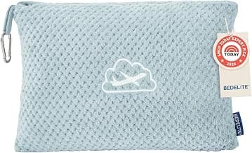 Ultra-soft Airplane Blanket, Luggage Sleeve & Backpack Clip, Travel Essentials for Women, Foldable as Pillow for Long Flight