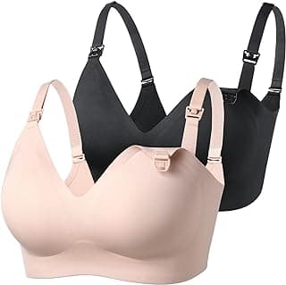 Natural Shape, Pregnancy & Sleep Bralette, Soft Breathable Fabric, Wireless Padded, Adjustable Straps, One-Hand Nursing Clip