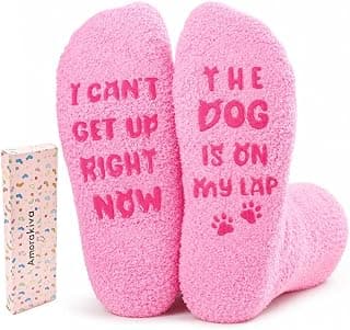 Christmas Gift for Women Mom - Dog Mom Fuzzy Sosks Gift | Stocking Stuffers for Women White Elephant Gift for Dog Women Mom, Dog Lover Gifts for Wife Grandma Sister Daughter Dog Moms